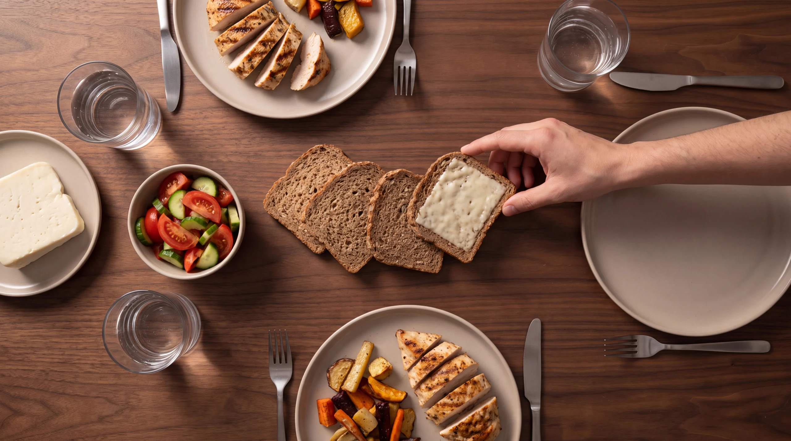 Four Seeds Tonus bread served at the table