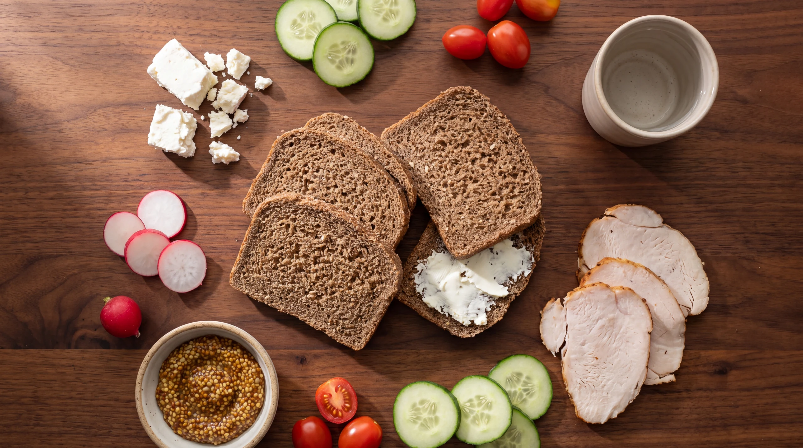 Rye Tonus bread served at the table